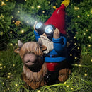 Gnome Garden Statue Solar Lights Outdoor Binoculars on Highland Cow,Birthday Gifts for Women/Men, Housewarming Gifts,Outdoor Decor for Balcony,Garden,Patio,Yard,Lawn(Cow Gnome) by GreenHaven Gardens