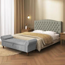 Velvet Upholstered Headboard King/Cal King Size Latest Model Wall Mount, Bed Frame Mount, Featuring High-Density Sponge Padding, Luxury Texture Easy Assembly and Style-Taupe by CozyNest Decor