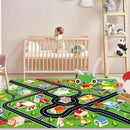 Kids Rug Car Rugs for Kids Toy Cars Play Mat with Rubber Backing City Life Road Rug for Cars Fun City Map for Carpet for Bedroom Boys (RED-Rug, 2.6x3.9ft) by CozyNest Decor