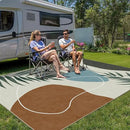 Indoor Outdoor Area Rug, Mid Century Outdoor Patio Rug, Washable Abstract Art Leaves Eucalyptus Rugs, Non-Slip Carpet for Camping, Living Room, Bedroom, Deck(8x10) by CozyNest Decor