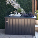 PURPLE LEAF Outdoor Deck Box 120 Gallon Waterproof Lockable Storage Box Container with Lid Deck Organization for Patio Cushions Side Table Pool Accessories Garden Tools, Gray by CozyNest Decor