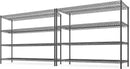 REIBII 2560LBS Storage Shelves 55.5"W Metal Shelving Unit 4 Tier Wire Shelving Commercial Adjustable Garage Shelving Heavy Duty for Storage Rack for Pantry, Garage, Kitchen,55.5"W x 18"D x 55.5"H,2PCS by CozyNest Decor