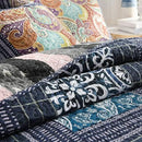 NEWLAKE Bedspread Quilt Set with Real Stitched Embroidery, Paisley Grid Pattern,Queen Size by CozyNest Decor
