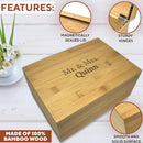 Personalized Wooden Keepsake Box with Hinged Lid, Unique Memory Box with Custom Message, Large Decorative Storage for Keepsakes, Romantic Couple Gift on Anniversary or Wedding, 11x8x4,75 in by TinyTreasures Baby Boutique