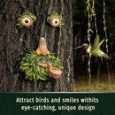 Tree Face Decor Outdoor,Whimsical Outdoor Art with Bird Feeder,Tree Hugger Bark Ghost Face Decoration Funny Yard Art,Garden Creative Decoration (8 INCH) by CozyNest Decor