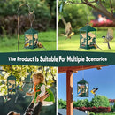 Squirrel Proof Bird Feeders for Outdoors, 6LBS Extra Large Capacity Hanging Metal Bird Feeder with Weight-Activated Perches, Wild Bird Feeders for Outside Finch, Cardinal, Blue Jay by CozyNest Decor
