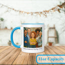 Personalized Coffee Mug, Custom Photo Caricature Gift, Funny Customized Coffee Gift for Men & Women, Custom Mugs with Pictures, Light Blue 11oz Father's Day Mug by TinyTreasures Baby Boutique