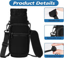 32 40 oz Water Bottle Carrier with Strap, Neoprene Water Bottle Sleeve Bag with 2 Pockets Insulated Flask Sling Holder for Walking Hiking Gym by TinyTreasures Baby Boutique