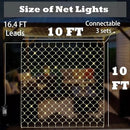 Eueasy Outdoor 360 LED Gazebo Net Lights, 10×10 FT Connectable Fairy Lights with 8 Modes, for Bushes, Garden, Backyard, Holiday, Christmas by GreenHaven Gardens