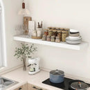 White Floating Shelves for Wall - 55 Inch Wide x 12 Inch Deep Wall Shelves Set of 1 - Rustic White Wood Shelves for Living Room, Bathroom, Laundry Room, Bedroom, Kitchen, Home Office by CozyNest Decor