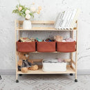 Small Woven Storage Baskets 13“X9”X5“ Decorative Rope Bins for Organizing Shelves, Closets, and Toys, Empty Gift Baskets, Cute Organizer Basket for Home and Office (rustic, Large) by CozyNest Decor