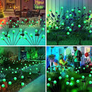 Solar Firefly Light, Christmas Lights for Outside Decorations, 4 Pack 24 LED Green Solar Garden Lights, Outdoor Waterproof Garden Decor for Yard Patio Pathway Lawn Christmas by GreenHaven Gardens