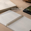 Anecdote 2026 Planner (8.5" x 10") Daily Planner Weekly Monthly Planner - 52 Weeks w/Library Buckram Cover, Brass Spiral - A4 Size Bleed-Resistant Paper – Evergreen by TinyTreasures Baby Boutique
