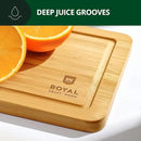 Wooden Cutting Boards for Kitchen Meal Prep & Serving - Bamboo Wood Cutting Board Set - Charcuterie & Chopping Butcher Block for Meat - Kitchen Gadgets Gift by CozyNest Decor
