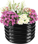 17" Tall Elevated Round Metal Rised Garden Bed- 2'x2' in Size and 0.8MM Thick Durable Planter Box for Vegetables Flowers Succulent at Patio/Garden Outdoor (Black, 2FT Diameter) by GreenHaven Gardens