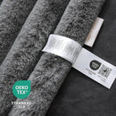 Amélie Home Faux Fur Throw Blanket for Couch, Ultra Cozy Fuzzy Fluffy Fur Luxurious Soft Striped Plush Gift Blankets for Family Sofa Chair Bed Living Room Bedroom, 55"x70", Ionic Wolf Gray by CozyNest Decor