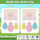 3 Set Seasonal Garden Flags with 8 Modes Solar LED Double Sided 12 x 18 Inch Small Yard Flags Outdoor Lighted Welcome Spring Easter St. Patrick's Day Clover Garden Decor for All Seasons by GreenHaven Gardens