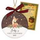 Baby's First Christmas Ornament 2025, New Baby Ornament for Girls Boys, Baby Announcement, Family Tree Xmas Ornament, Baby 1st Christmas Ornaments, Christmas Tree Hanging Decorations, Baby Gift by TinyTreasures Baby Boutique