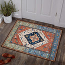 Lahome Boho 2x3 Washable Kitchen Rugs, Throw Non-Slip Backing Small Door Rug for Entryway Low-Profile Inside Door Mats, Oriental Indoor Doormat Carpet for Entrance Bathroom Laundry Living Room, Rust by TinyTreasures Baby Boutique