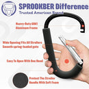 sprookber 6.7 Inch Large Stroller Hooks for Diaper Bags & Purses, Heavy Duty Mommy Hooks for Shopping, Grocery, Backpack – Baby Stroller Accessories, Set of 2 (Black) by TinyTreasures Baby Boutique