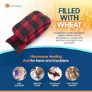 SunnyBay Microwave Heating Pad for Neck and Shoulders, Versatile Bean Bag Moist Heating Pad, Microwavable Neck Wrap and Cool Pack for Deep Pain Relief, Weighted Hot or Cold Therapy (Buffalo) by CozyNest Decor