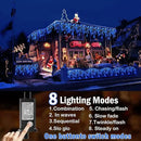 Hezbjiti Christmas Decorations Lights Outdoor, 400 LED 32.8 FT 8 Modes 75 Drops Fairy String Curtain Lights for Christmas Decor Eaves Window Party Yard Garden Indoor (Blue) by GreenHaven Gardens