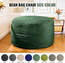4FT Bean Bag Chair: Bean Bag with Velvet Cover, Fluffy and Comfy Bean Bag Chairs for Adults and Kids, Bean Bag Sofa Filled with High-Density Sponge for Gaming (Green) by CozyNest Decor