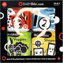 Floating Baby Bath Books – High Contrast Black and White Waterproof Bath Books for Babies 3+ Months by TinyTreasures Baby Boutique