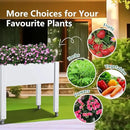 Horticulture Raised Garden Bed with Legs, Divisible Raised Resin Planter Box for Backyard, Patio, Balcony, with 4 Legs, 4 Swivel Lockable Wheels(Ashen,30.04 * 17.72 * 28.9) by GreenHaven Gardens