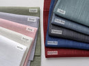 MIUCO Semi Sheer Curtains Poly Linen Textured Solid Grommet Curtains 95 Inches Long for French Doors 2 Panels (2 x 37 Wide x 95" Long) Dusty Blue by CozyNest Decor