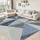 HOMFINE Washable Modern Area Rug - Geometric Style 5x7 Rugs for Living Room, Bedroom, Machine Washable Rug Soft Non Slip Non Shedding Area Rug - Blue, 5'x7' by TinyTreasures Baby Boutique