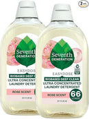 Seventh Generation EasyDose Laundry Detergent Ultra Concentrated Rose Washing Detergent 23 oz, Pack of 2 by CozyNest Decor
