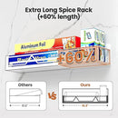 16.9 Inch Wide Large Capacity Magnetic Spice Rack for Refrigerator, 4 Pack Metal Fridge Shelf, White by CozyNest Decor