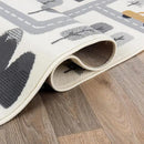Rugshop Kids Play Road Rug for Playroom,Kidsoom,Nursery Room Interactive Cityscape for Cars and Toys Indoor Soft Runner Rug 2'x7' Cream by CozyNest Decor
