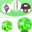 Garden Solar Lights, Decorative LED Honeycomb Glass Ball Garden Stake, Glass and Metal Outdoor Decoration, 4 x 31 Inch (Green) by CozyNest Decor