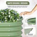 Galvanized Raised Garden Bed Outdoor- Raised Beds for Gardening| Metal Planter Box, Steel Raised Garden Bed Kit with Safety Edging and Gloves for Vegetables, Flower, Herbs (6x2x1.4FT, Green) by GreenHaven Gardens