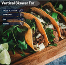 Al Pastor Skewer for Grill, Stainless Steel Vertical Gyro Plate for Oven, Rotate, Spit Stand, with Brushes, 3 Removable Spikes 8/10/12 BBQ Dishes Shawarma Stand, Kebabs Smoker, Tacos. by GreenHaven Gardens