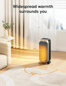 Dreo Space Heaters for Indoor Use, 1500W Portable Electric Heater with Remote and Thermostat, PTC Ceramic, Safety Heat with 70° Oscillation for Bedroom Office Home, Quiet, 12H Timer by CozyNest Decor