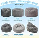 Hobestluk 3 in 1 Bean Bag Chair Giant Bean Bag Chairs for Adults with Bubble Cover Convertible Bean Bag Floor Cushion with Machine Washable Cover for Living Room (Bubble Grey) by CozyNest Decor