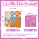 PREBOX 10’’ Potholder Weaving Loom Kit Refill Loops, DIY Crafts Supplies for Kids & Beginners, 224 Colorful Loops to Make 4 Large Pot Holders by TinyTreasures Baby Boutique