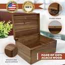 Gifts for Mom Birthday Unique - Wooden Keepsake Box with Names, Personalized Mothers Day Gifts from Son Acacia Wood Storage for Memories, Grandma Keepsake Box, Gift for Mom Bday, 11.5x8.5x5.5 in by TinyTreasures Baby Boutique