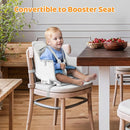 Ezebaby Folding Wooden High Chairs, 3-in-1 Convertible Baby High Chair, Dining Booster Seat, Toddler Chair, Easy Clean High Chairs for Babies and Toddlers with Large Adjustable Tray- Solid White by TinyTreasures Baby Boutique