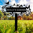 Customized Bird Names Garden Metal Stake Sign, Patio & Lawn Decor by CozyNest Decor