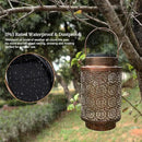 2 Pack Solar Lanterns Outdoor Waterproof, Hanging Led Lantern Garden Decorative, Metal Decorative Garden Lights, Solar Outdoor Lights Decor for Table Patio Garden Yard Pathway, Bronze, T00012 by GreenHaven Gardens
