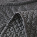 MarCielo 3-Piece 100% Cotton Oversized Bedspread Lightweight Quilt Coverlet Embroidery Farmhouse Bedding Set T0 (Dark Grey, Oversized Queen (100"x106")) by CozyNest Decor