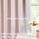 Vision Home Soft Pink Pinch Pleated Full Blackout Curtains Linen Blended Room Darkening Curtain Panels 95 inch for Living Room Bedroom Thermal Insulated Pinch Pleat Drapes with Hooks 8FT 40" Wx95 Lx2 by CozyNest Decor