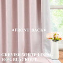 Vision Home Soft Pink Pinch Pleated Full Blackout Curtains Linen Blended Room Darkening Curtain Panels 112 inch for Living Room Bedroom Thermal Insulated Pinch Pleat Drapes with Hooks 9FT 40"Wx112"Lx2