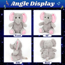 Cuteoy Glowing LED Light-up Elephant Nightlight Toys Musical Plush Stuffed Animal Singing Lullabies Birthday Christmas Plushies Gifts for Kids Boys Girls,10.5" by TinyTreasures Baby Boutique