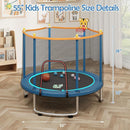 Kids Trampoline with Safety Net – 440lbs Capacity, Upgraded Rust-Proof Ring Legs, Adjustable Gymnastics Bar & Toys – Indoor Outdoor Toddler Trampoline for Boys & Girls Ages 1-8 by TinyTreasures Baby Boutique
