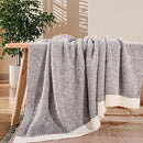 NEXHOME PRO Super Soft Throw Blankets for Couch, Reversible Warm Blankets Cozy Knit Blanket for Women, Fuzzy Plush Lightweight Throws for Sofa, Bed, Picnic, Taupe Grey, 50 x 60 inches by TinyTreasures Baby Boutique